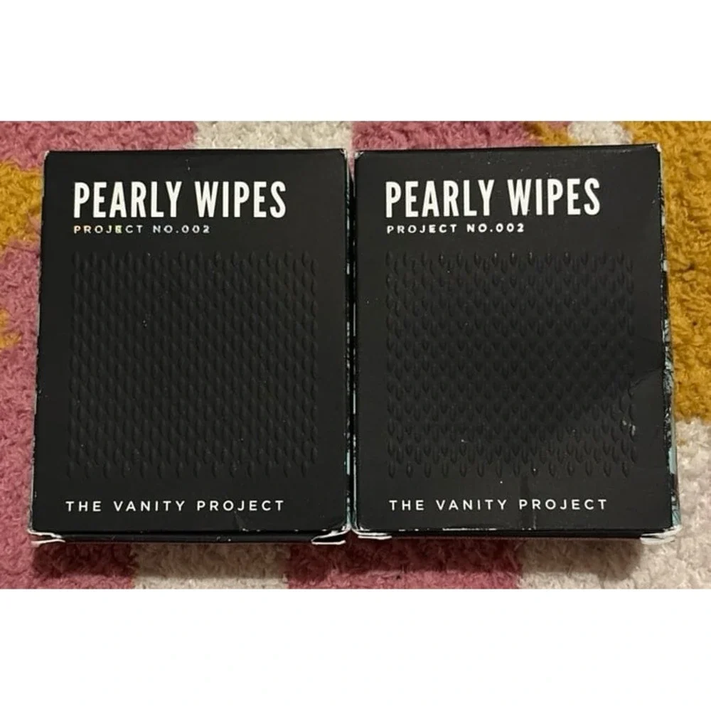 NEW The Vanity Project Pearly Wipes Teeth Stain Removing Wipes, 12ct.‎ x2